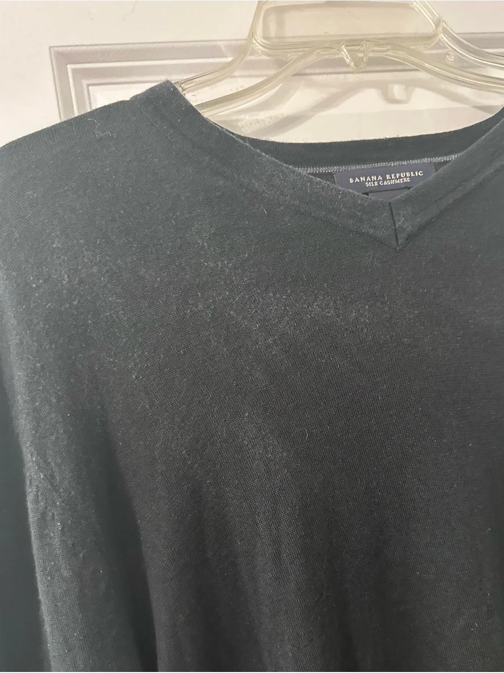 Banana Republic Men's Black V neck Sweater